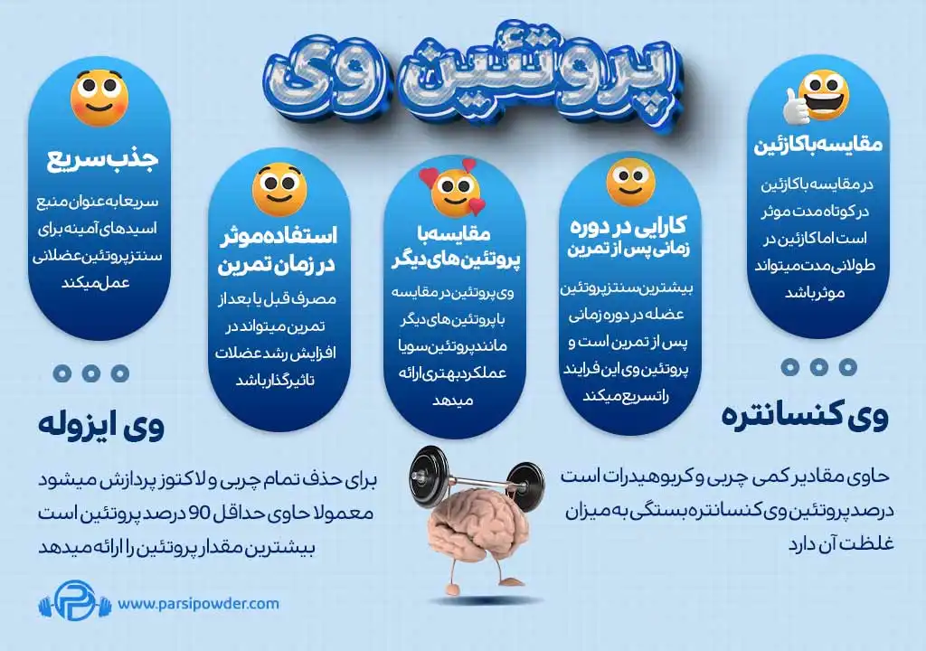 دسته بندی پروتئین وی