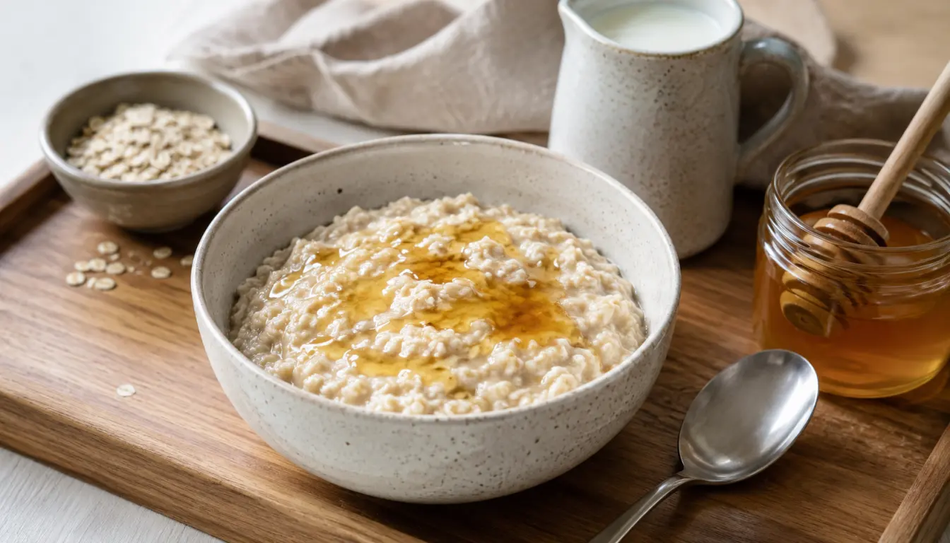 طرز تهیه اوتمیل با شیر و عسل