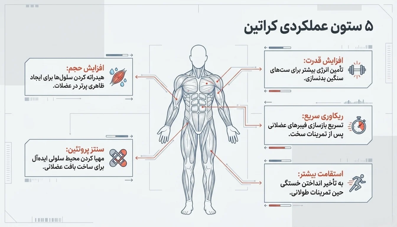 تأثیرات شگفت انگیز مکمل کراتین بر بدن