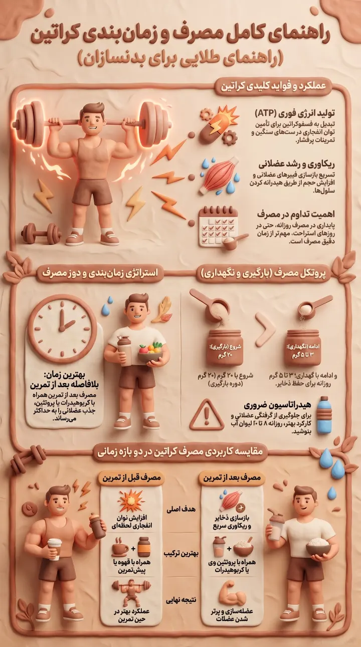 راهنمای کامل مکمل کراتین