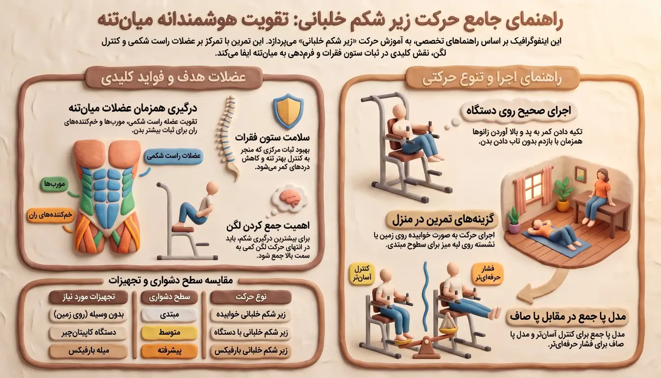 فواید زیر شکم خلبانی-آموزش حرکت زیر شکم خلبانی-پارسی پودر