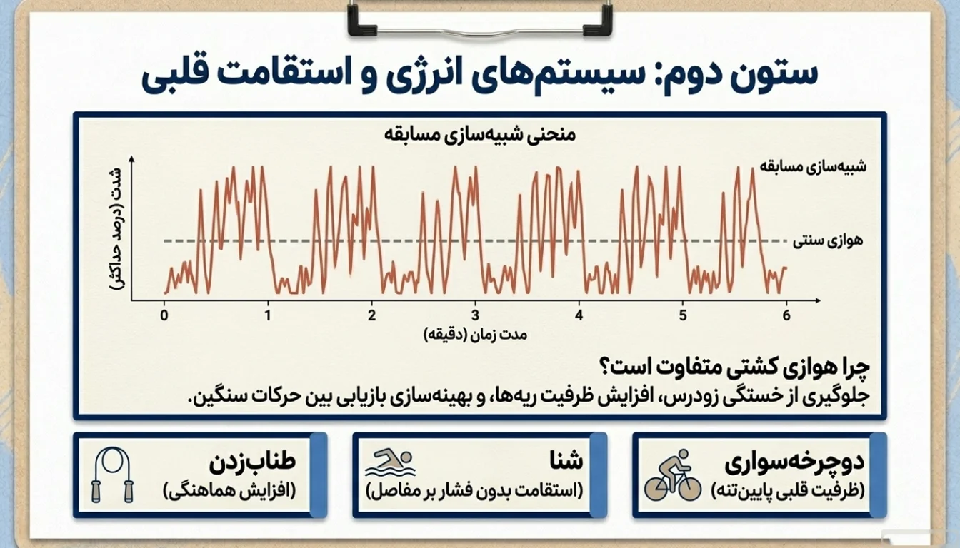 کدام تمرین هوازی برای کشتی گیر مناسب است؟
