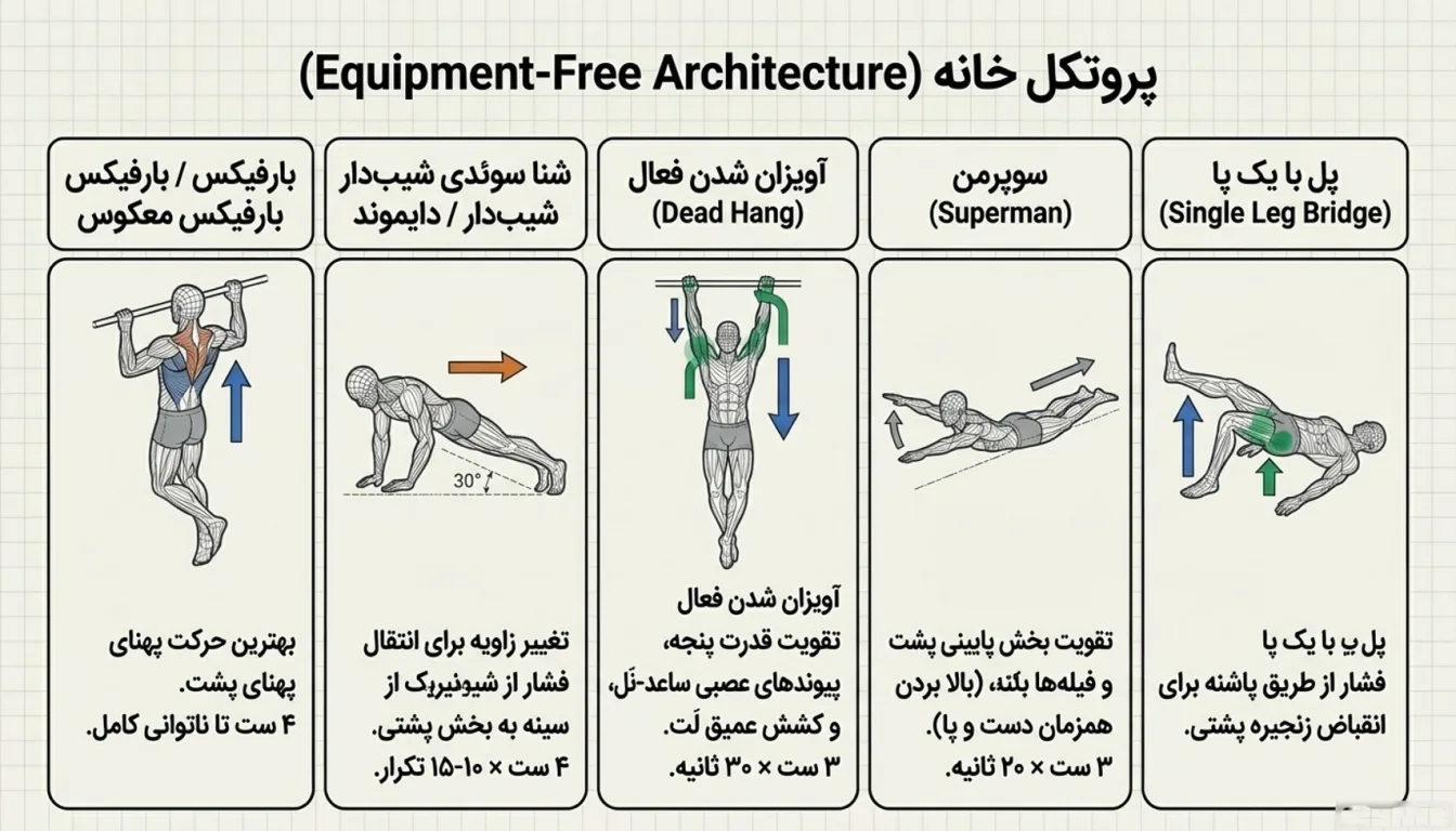 برنامه زیر بغل حجمی در خانه