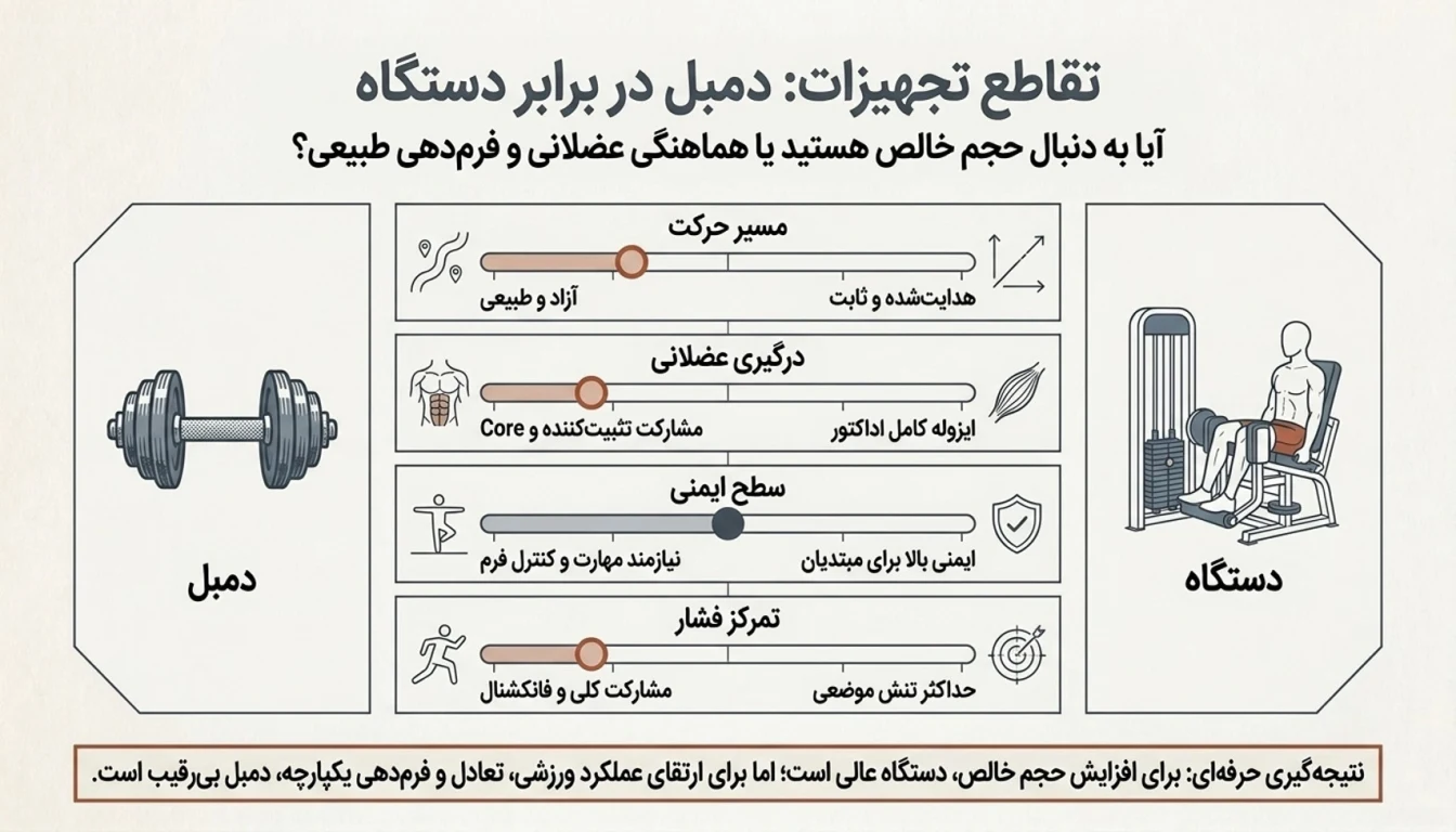 تفاوت میان پا دستگاه و میان پا دمبل