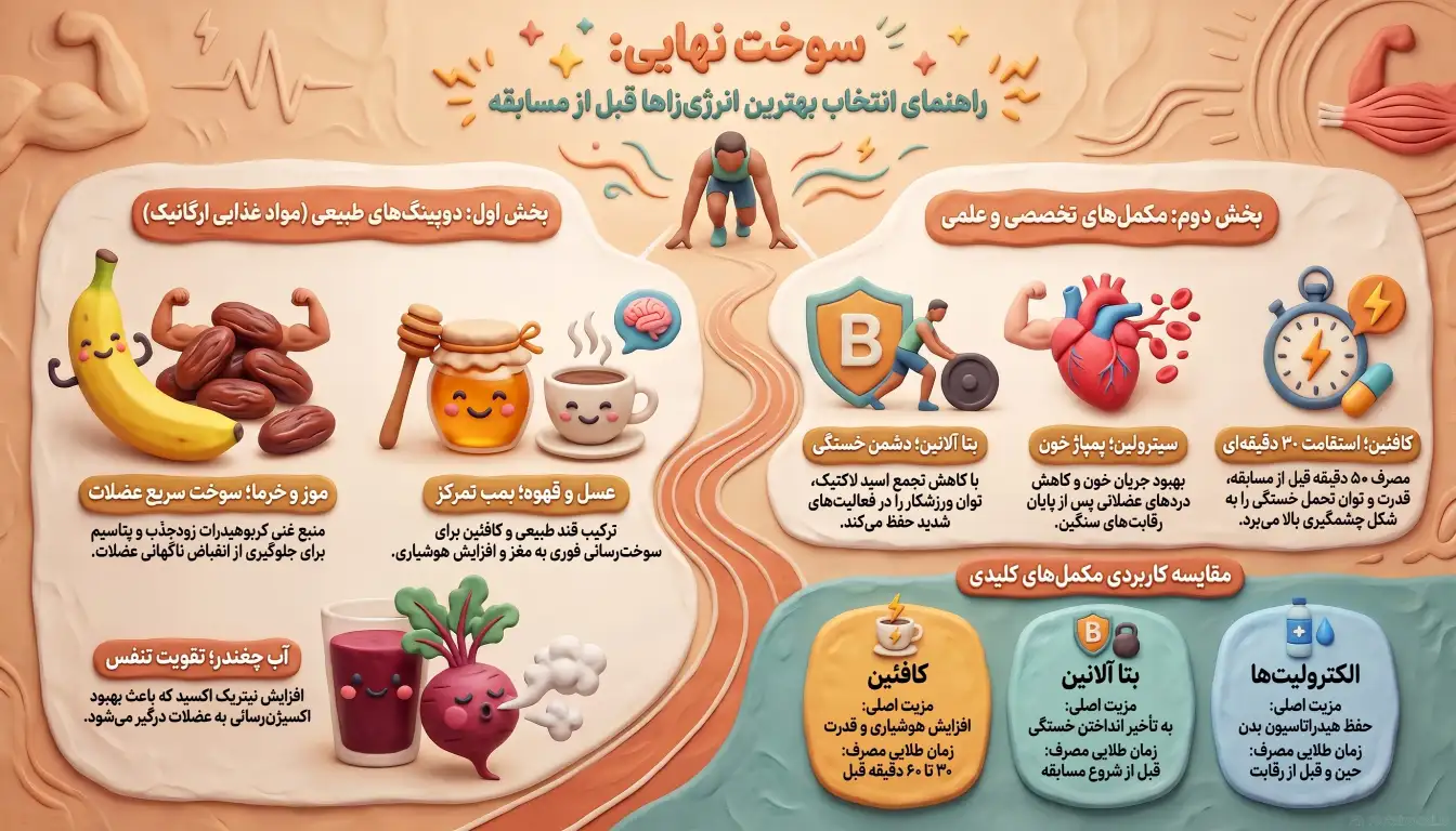 دوپینگ طبیعی قبل از مسابقه-راهنمای تغذیه و مکمل ورزشی-پارسی پودر