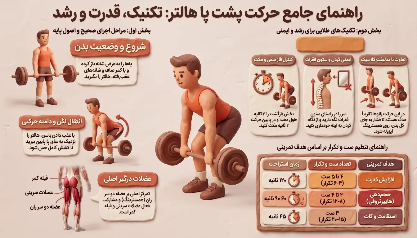 راهنمای کامل حرکت پشت پا هالتر-پارسی پودر