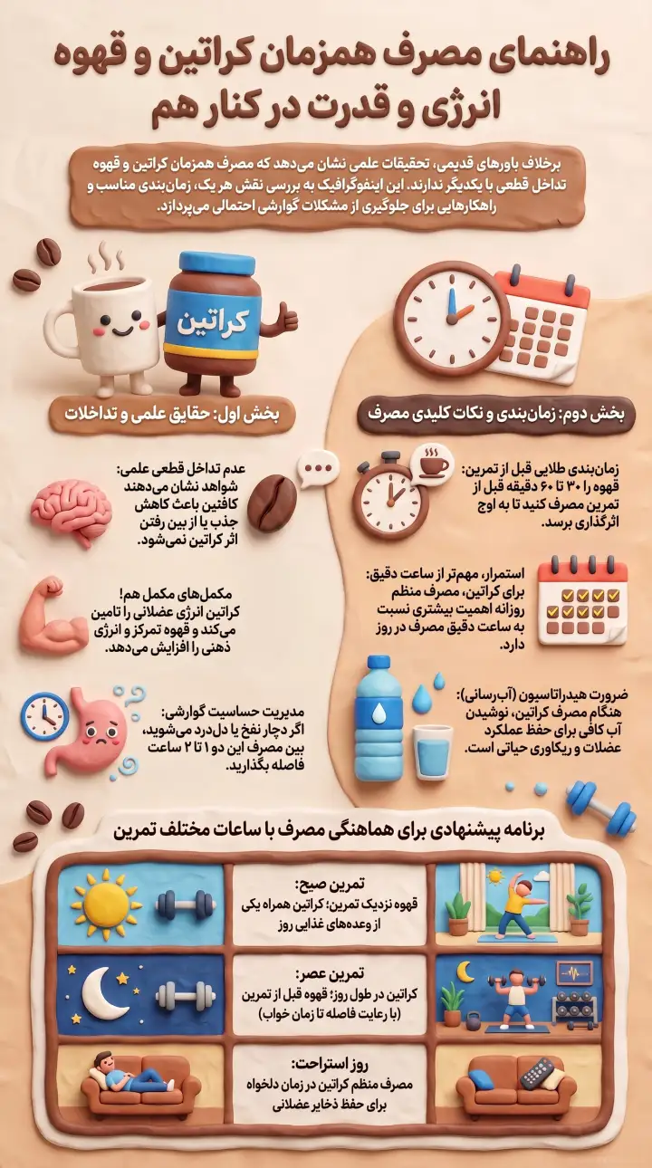 مصرف کراتین با قهوه-مصرف کراتین و قهوه-تداخل کراتین و قهوه-پارسی پودر