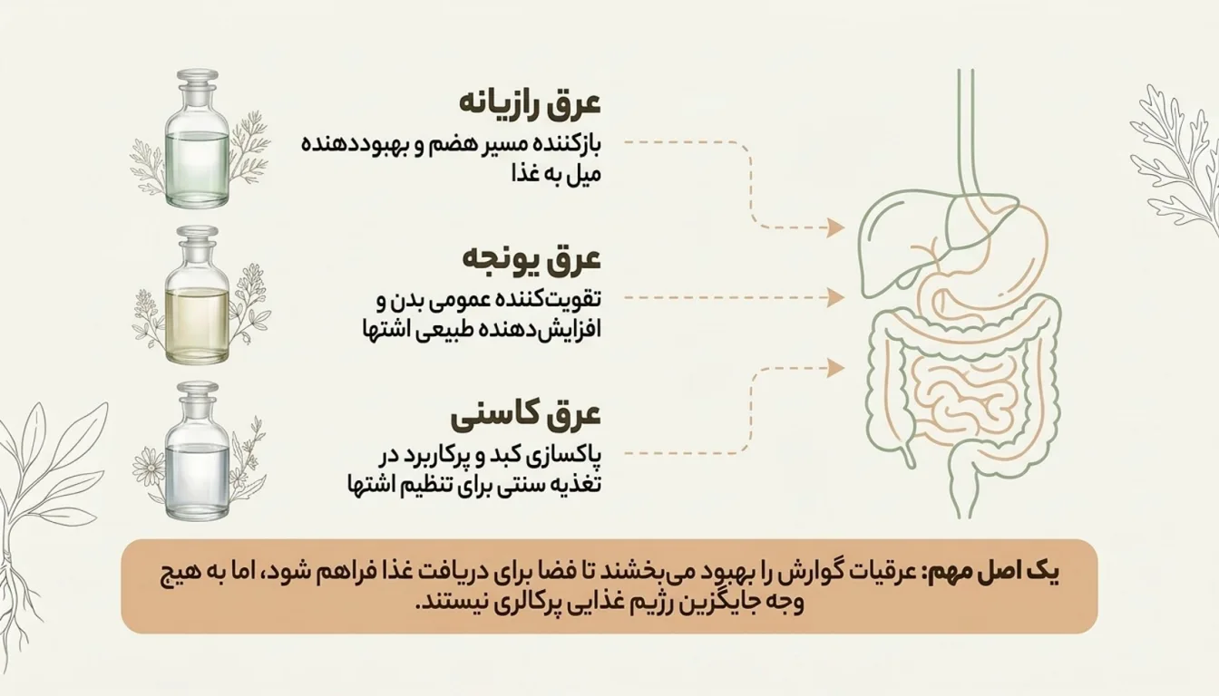 عرقیات افزایش اشتها-افزایش طبیعی اشتها-افزایش اشتها-پارسی پودر