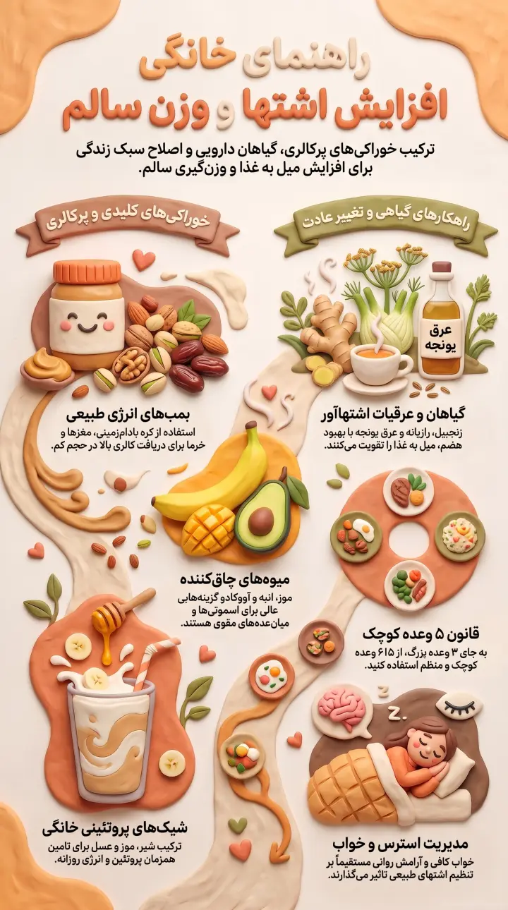 راهنمای جامع افزایش اشتها-خوراکی های اشتها آور-میوه های چاق کننده-افزایش اشتها-پارسی پودر