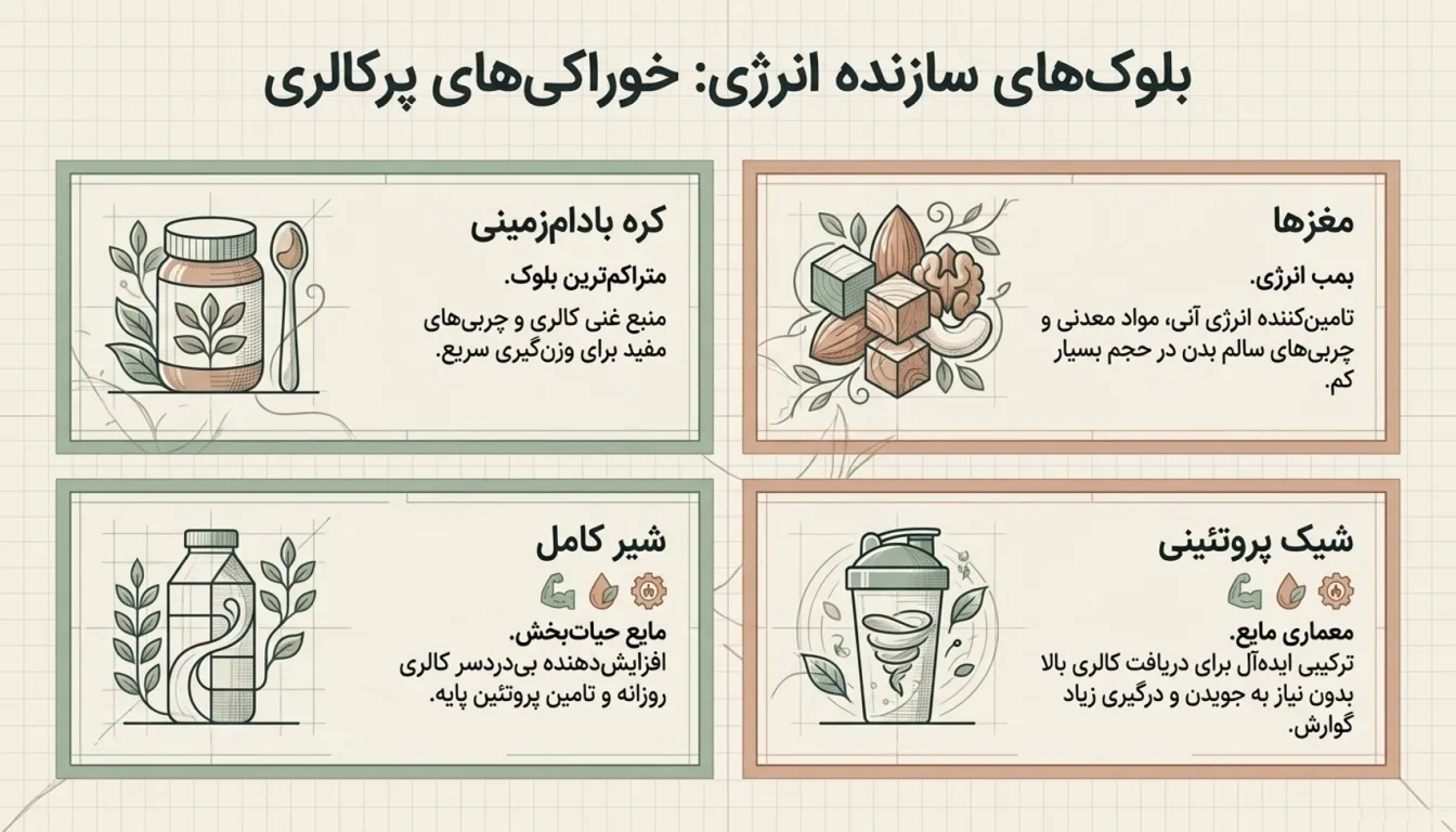 خوراکی های پرکالری برای افزایش وزن-پارسی پودر