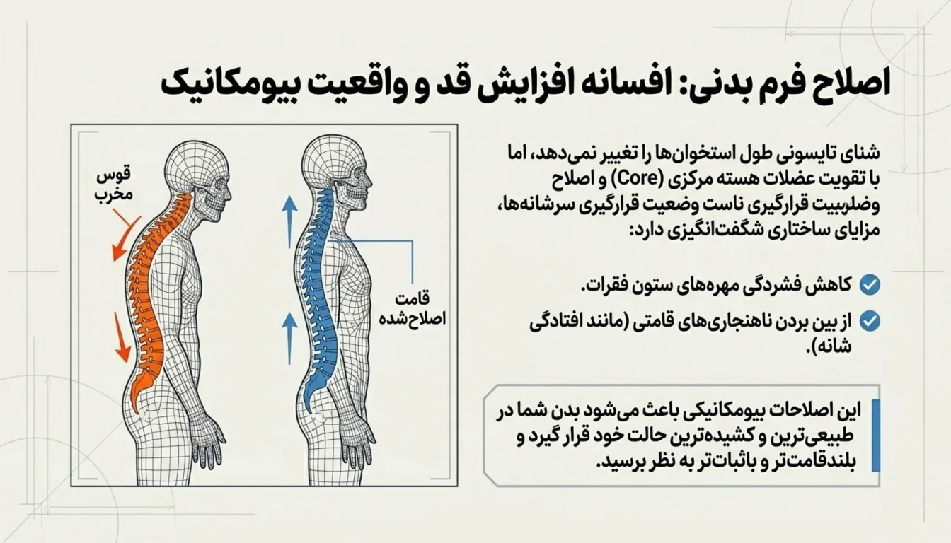 شنا تایسونی برای افزایش قد