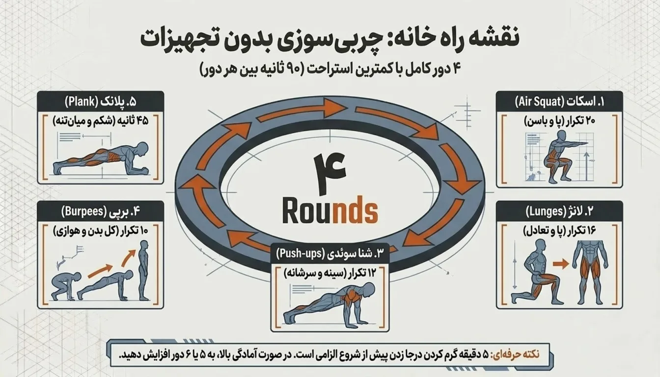 تمرینات کراس فیت بانوان در خانه