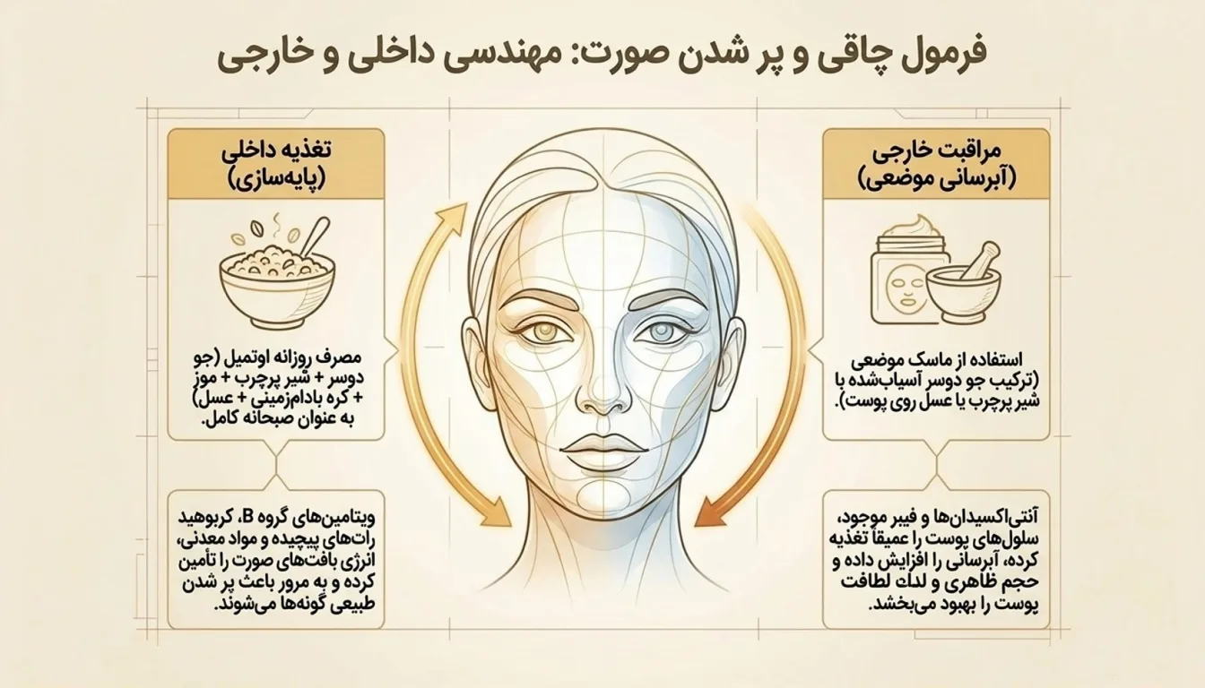 جو دو سر برای چاقی صورت