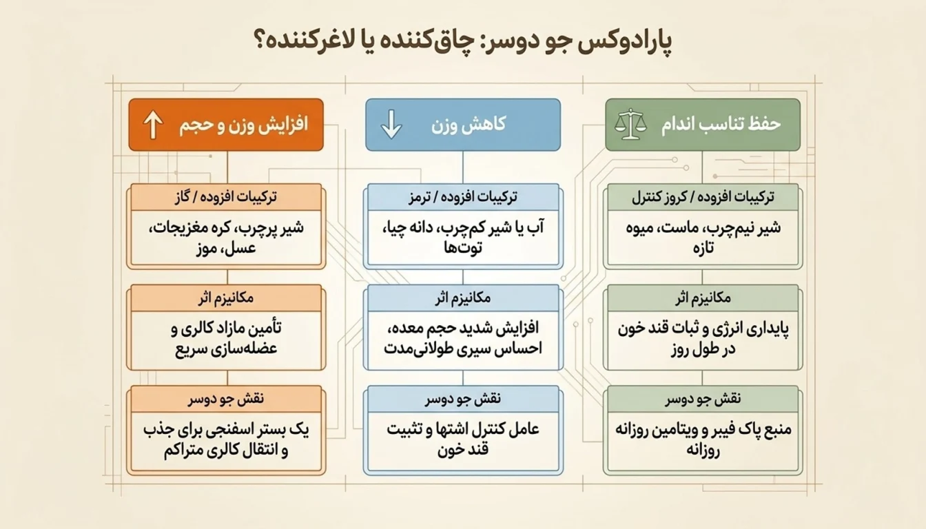 جو دوسر چاق کننده است یا لاغر کننده؟