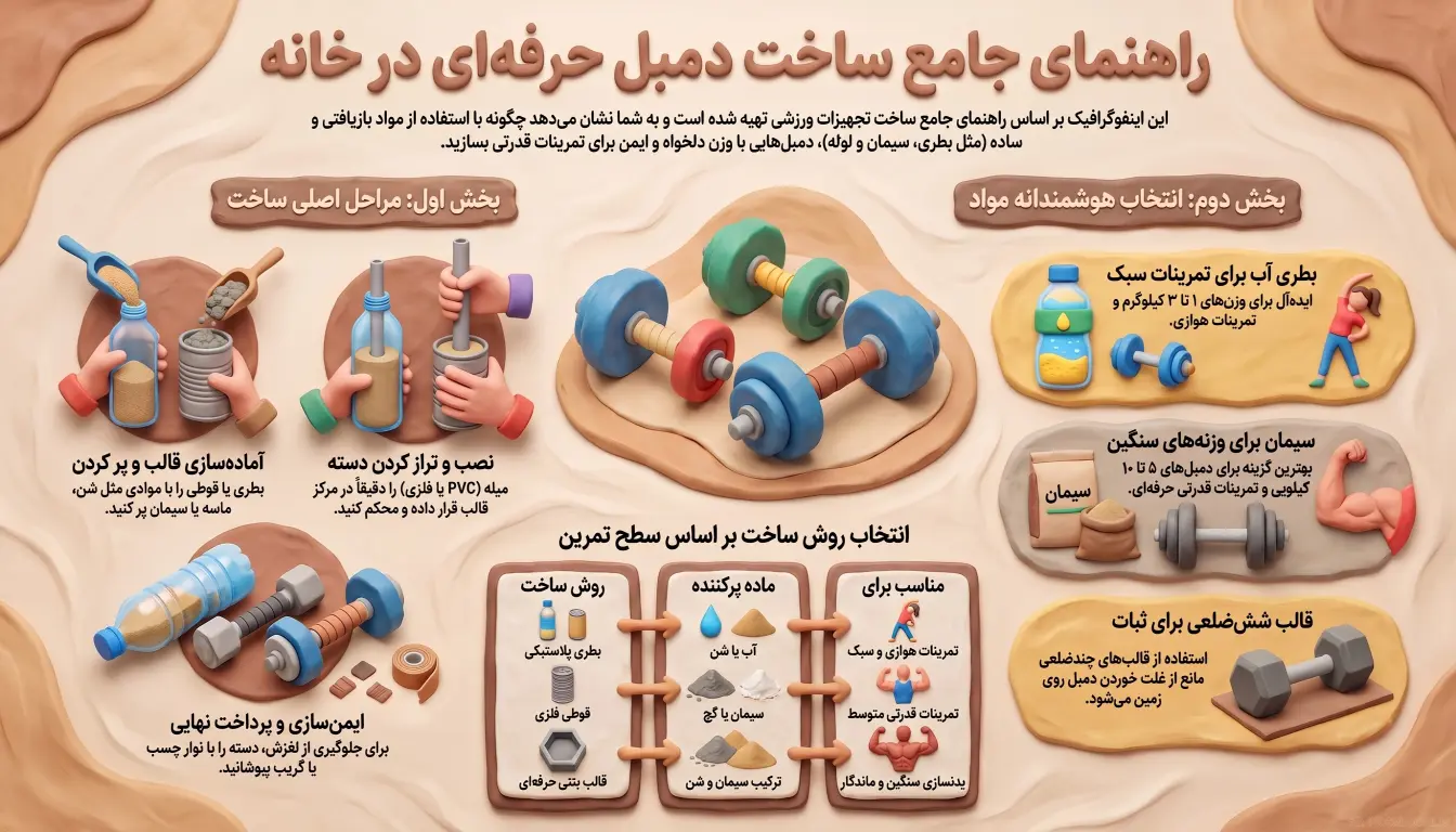 راهنمای ساخت دمبل خانگی