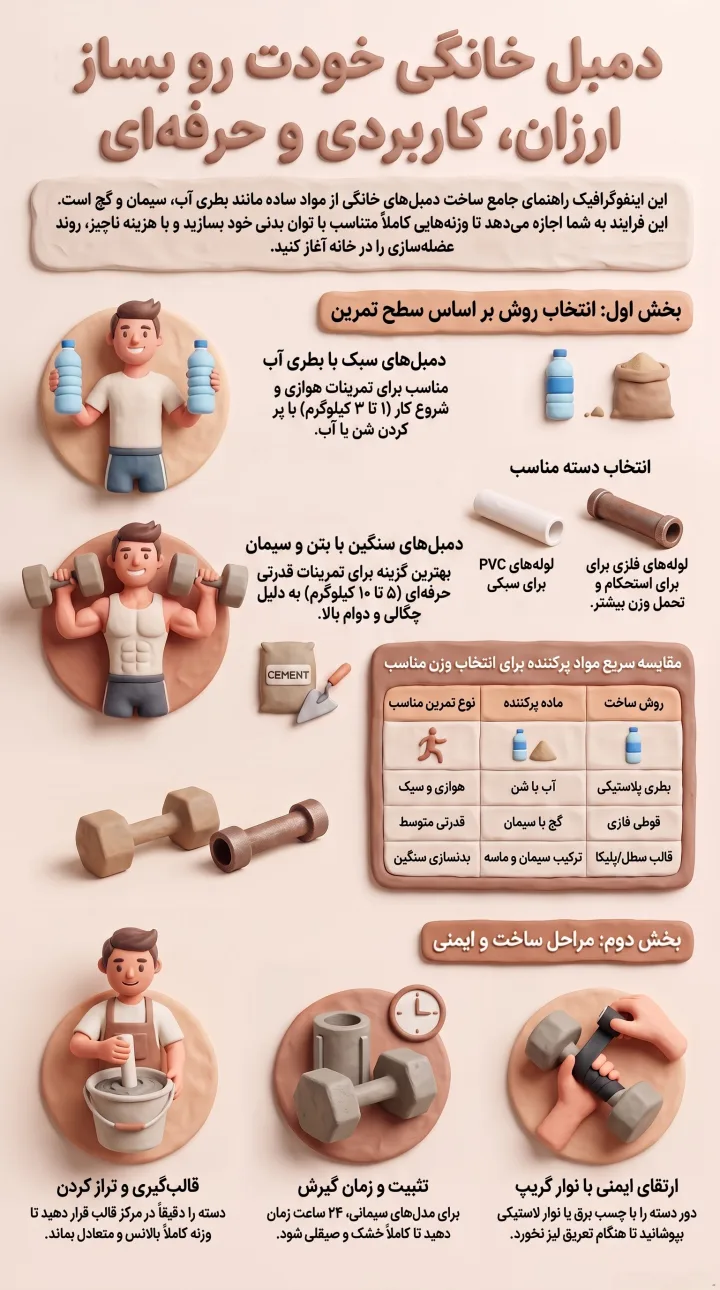 راهنمای ساخت دمبل در خانه