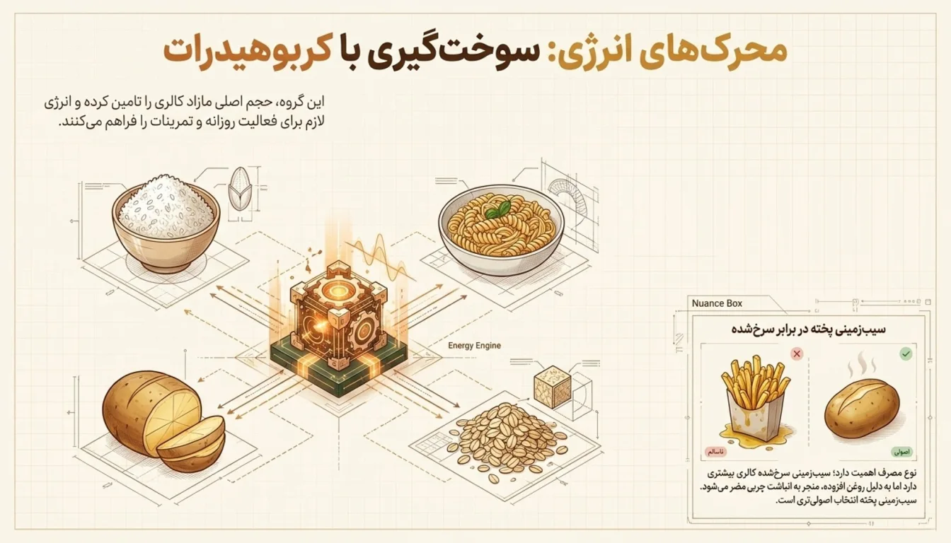غذاهای چاق کننده-کربوهیدرات-پارسی پودر