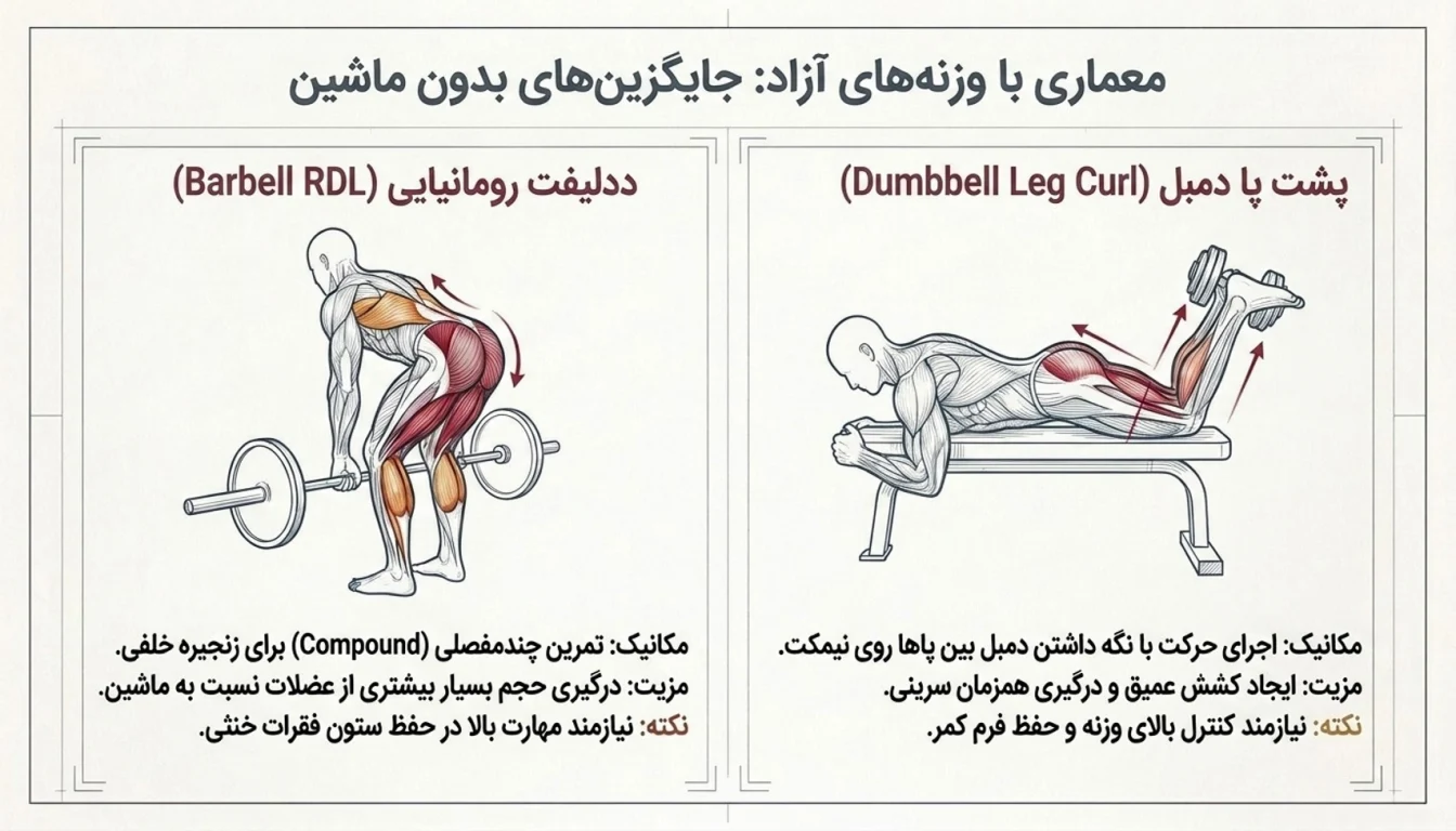 حرکات جایگزین پشت پا ماشین خوابیده-پارسی پودر
