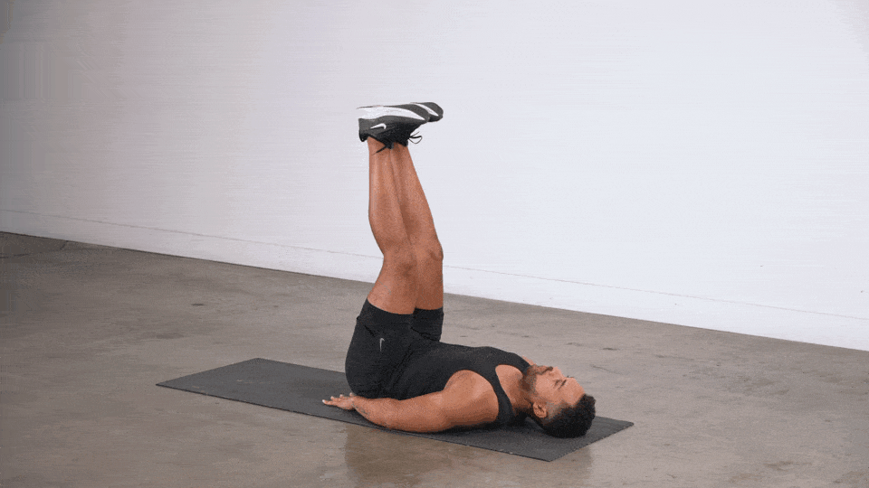 حرکت leg raises خوابیده-حرکت لگ رایز خوابیده