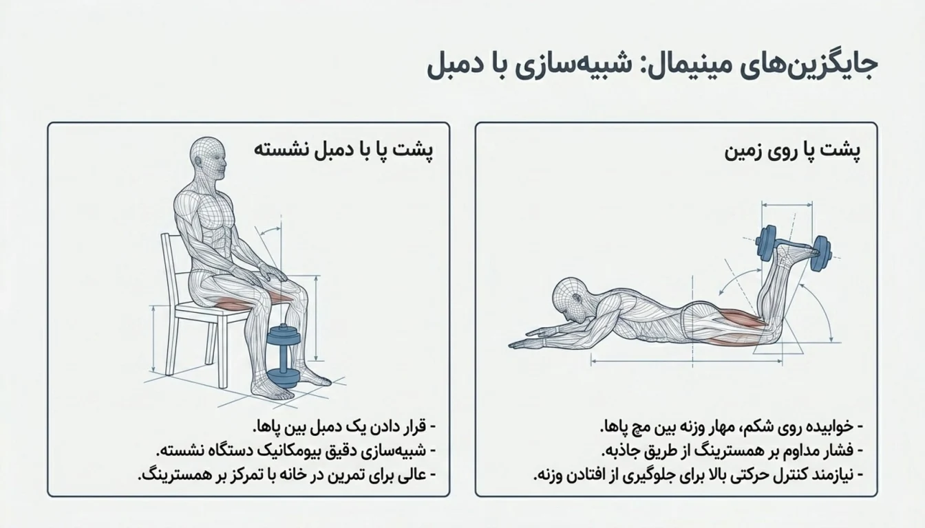 پشت پا دمبل