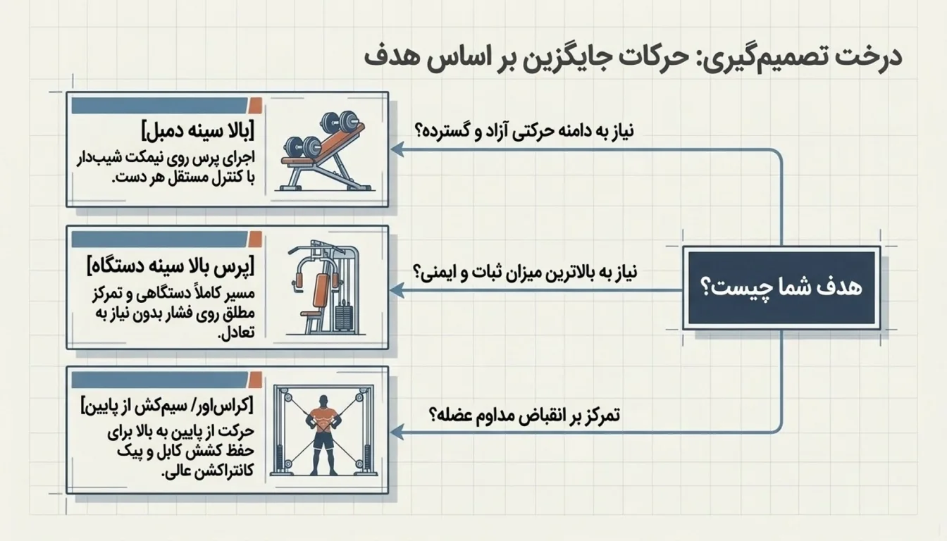 حرکات جایگزین بالا سینه لندماین-پارسی پودر