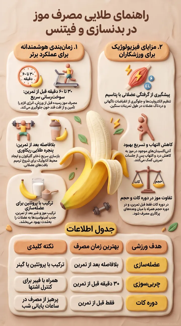 راهنمای مصرف موز در بدنسازی