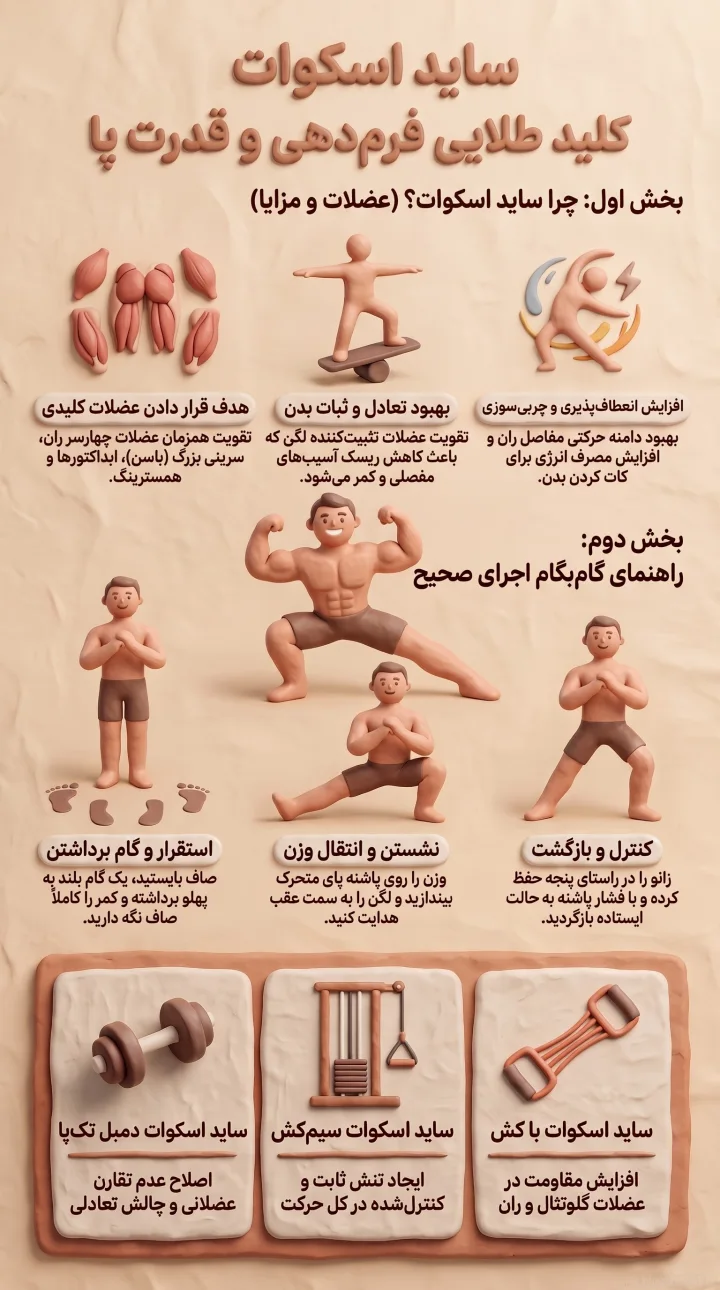 ساید اسکوات دمبل-حرکت ساید اسکوات