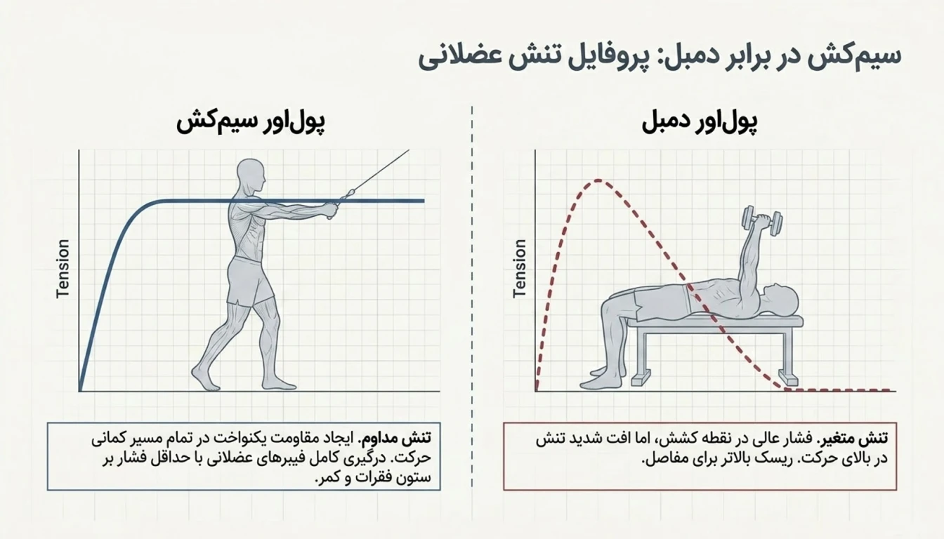 پول اور سیم کش ایستاده-پول اور دمبل