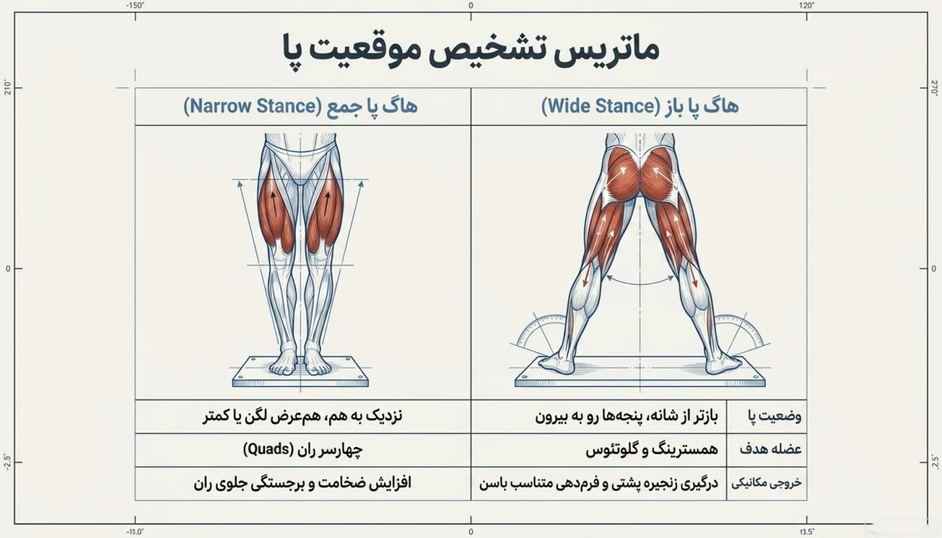 انواع هاگ پا بر اساس موقعیت پاها (پا باز و پا جمع)