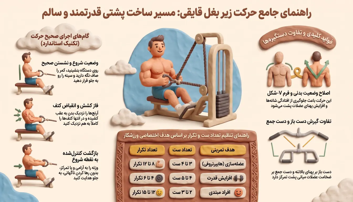 نحوه اجرای صحیح حرکت زیر بغل قایقی-راهنمای حرکت زیر بغل قایقی