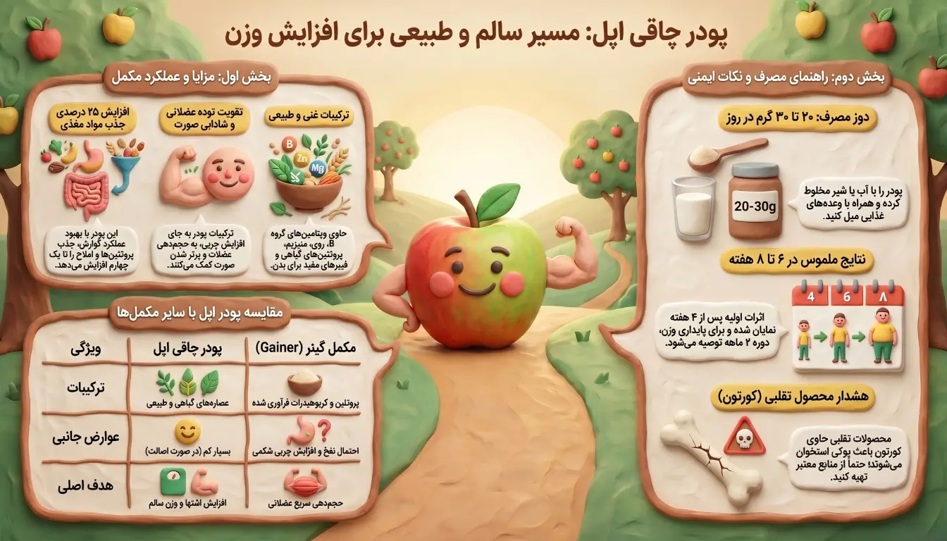 پودر چاقی اپل