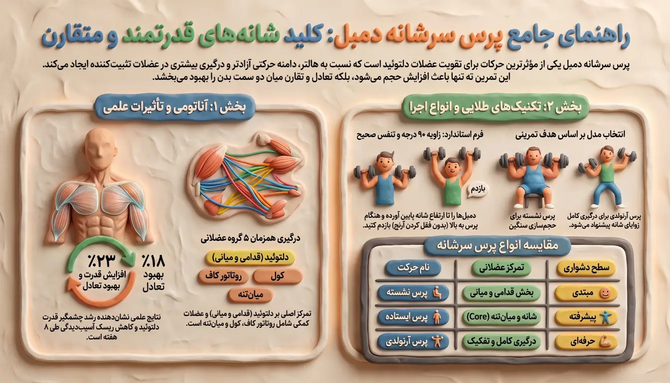 راهنمای جامع پرس سرشانه دمبل-پرس سرشانه دمبل-پارسی پودر