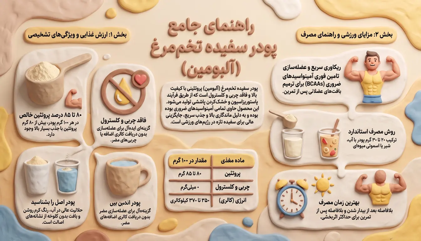 راهنمای جامع پودر سفیده تخم مرغ