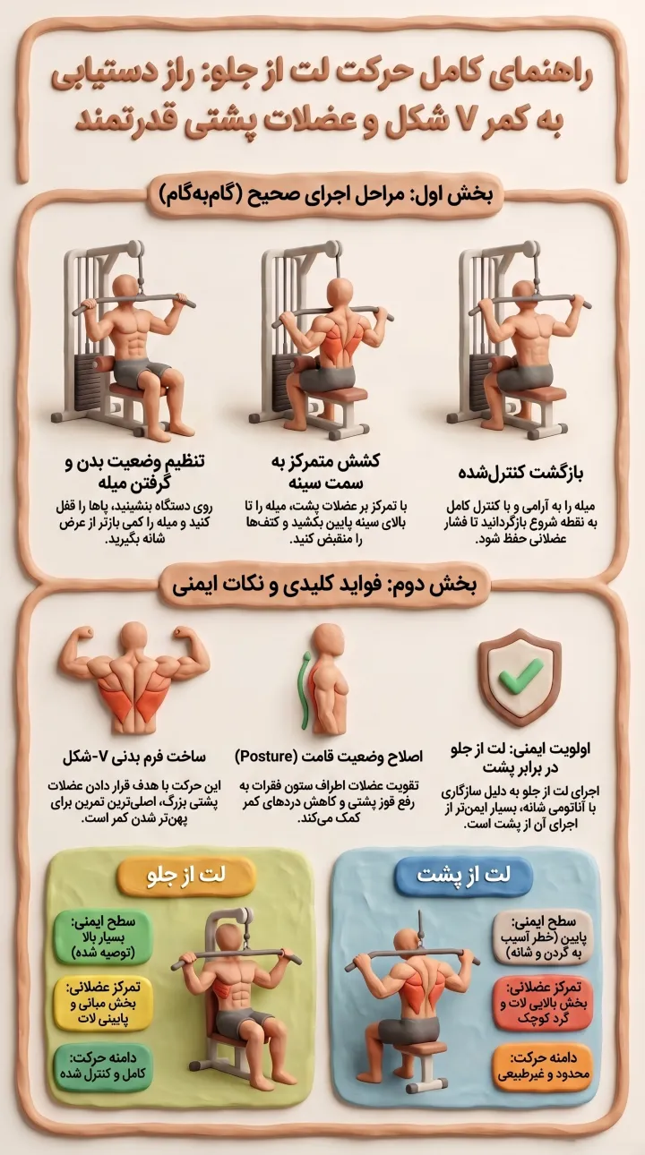 آموزش حرکت لت از جلو