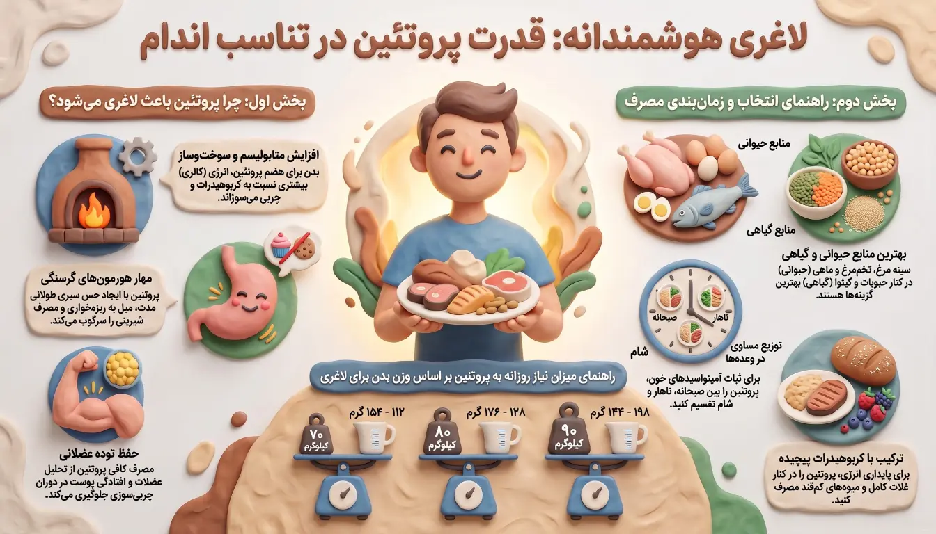 تاثیر پروتئین در لاغری و کاهش وزن