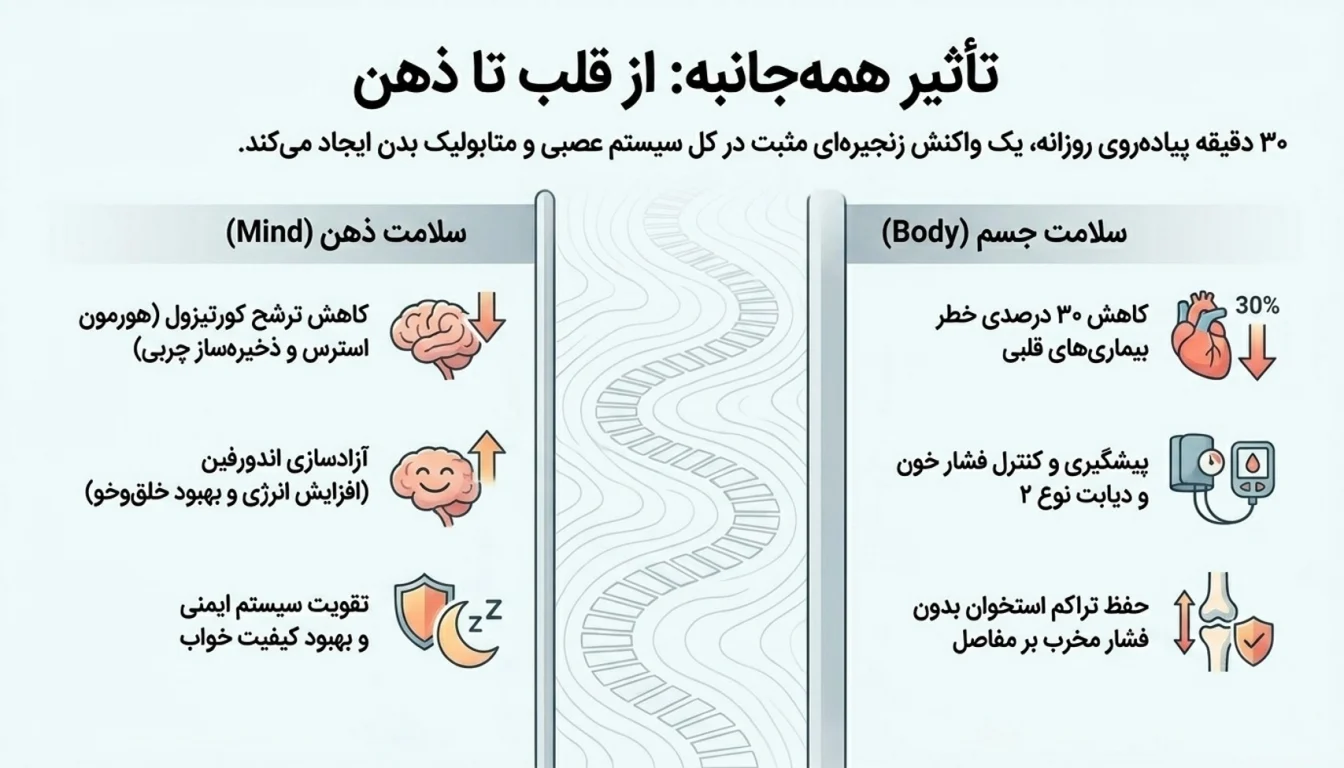 تاثیرات مثبت پیاده روی بر بدن