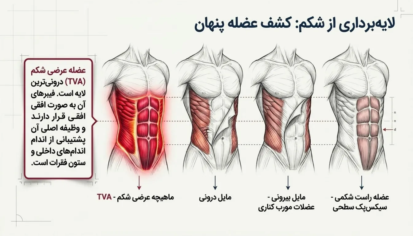 عضلات هدف در حرکت وکیوم شکم