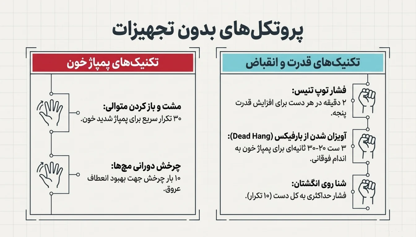 تمرین برای رگ دست در خانه