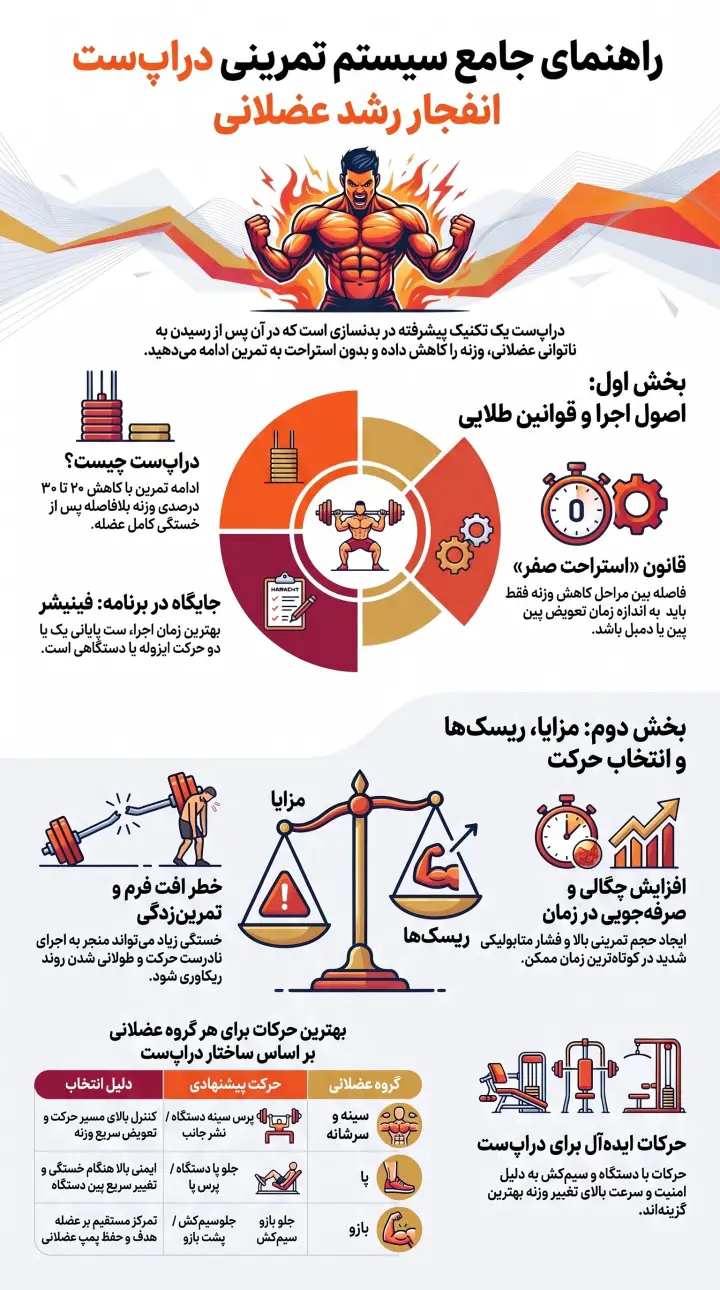 دراپ ست-مزایای دراپ ست-حرکات دراپ ست-نحوه اجرای دراپ ست-پارسی پودر