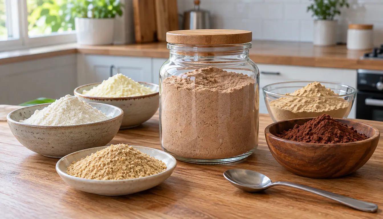 مواد لازم ساخت پروتئین وی خانگی با پودر سفیده تخم مرغ-مواد اولیه وی خانگی-پارسی پودر