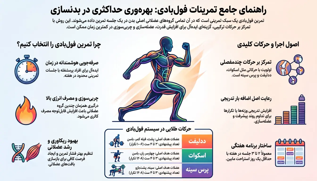 مزایای تمرینات فول بادی در بدنسازی-پارسی پودر