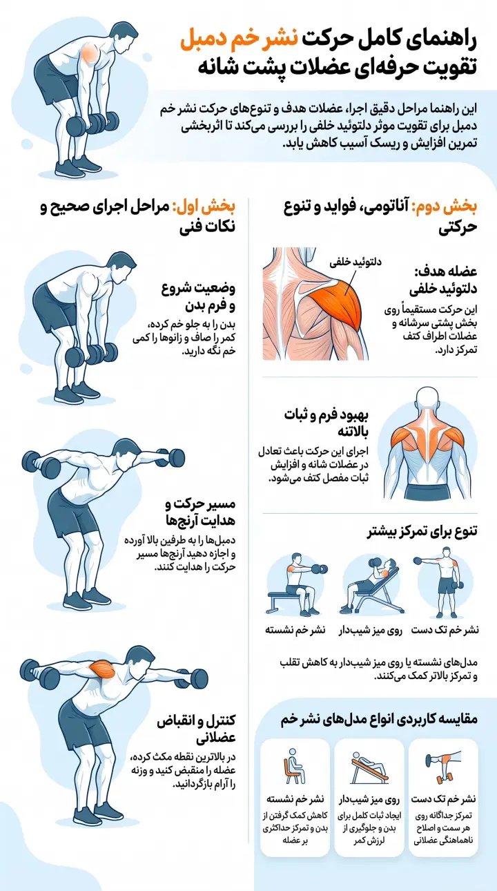 نشر خم دمبل-آموزش نشر خم دمبل-فواید نشر خم دمبل-پارسی پودر