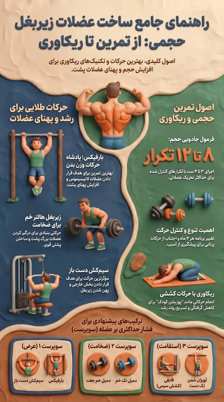 راهنمای جامع ساخت عضلات زیر بغل