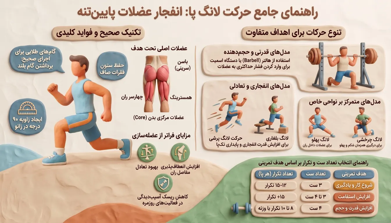 راهنمای جامع حرکت لانگ پا
