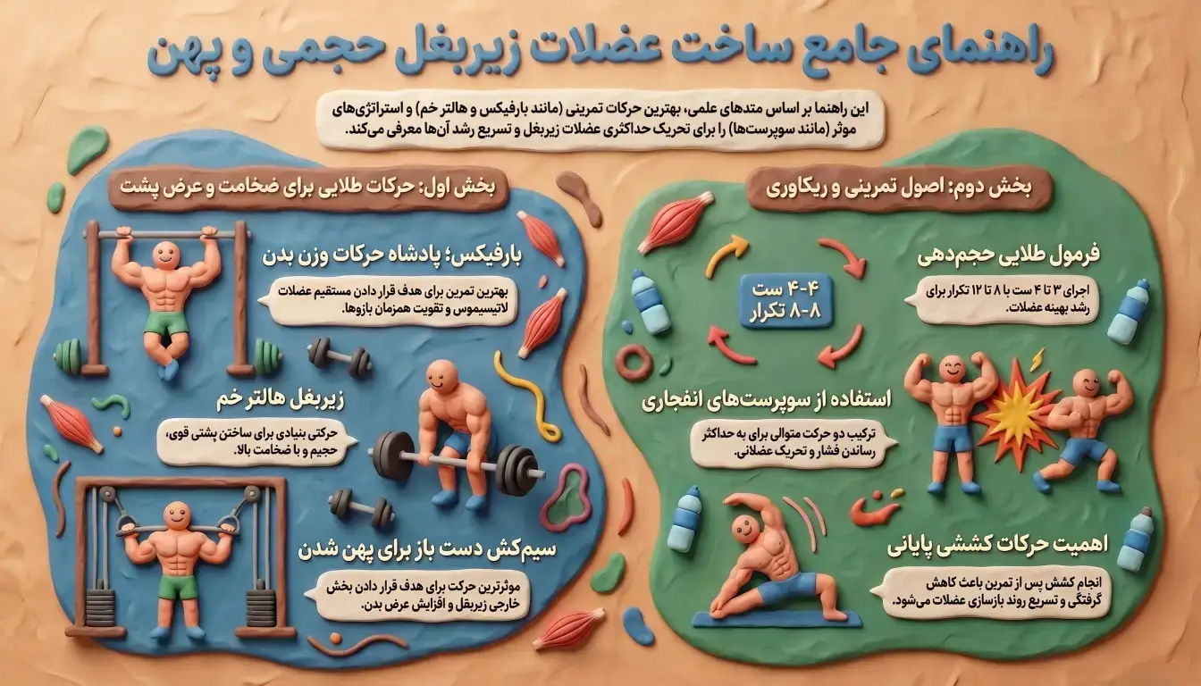 راهنمای جامع ساخت عضلات زیر بغل