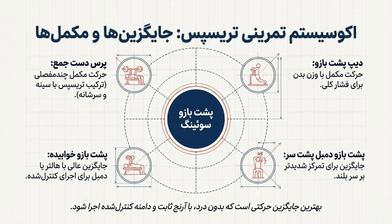 حرکات مکمل برای حرکت پشت بازو سوئینگ-پارسی پودر