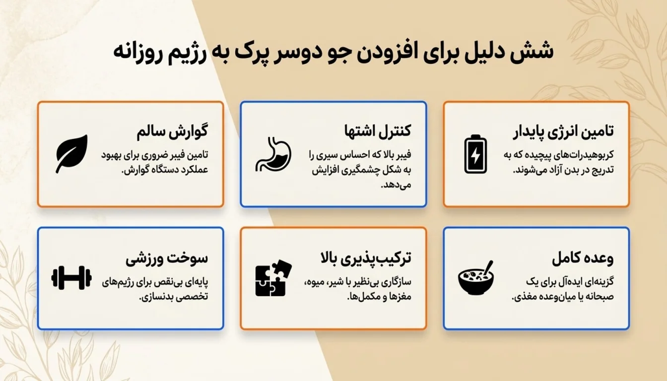 مهم ترین فواید جو دوسر پرک-پارسی پودر