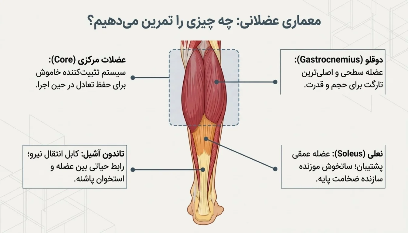 عضلات هدف در حرکت ساق پا ایستاده-ساق پا ایستاده-پارسی پودر