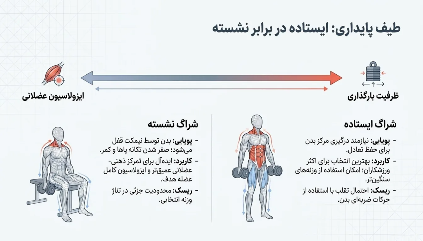 شراگ دمبل نشسته-شراگ دمبل ایستاده-شراگ دمبل-پارسی پودر