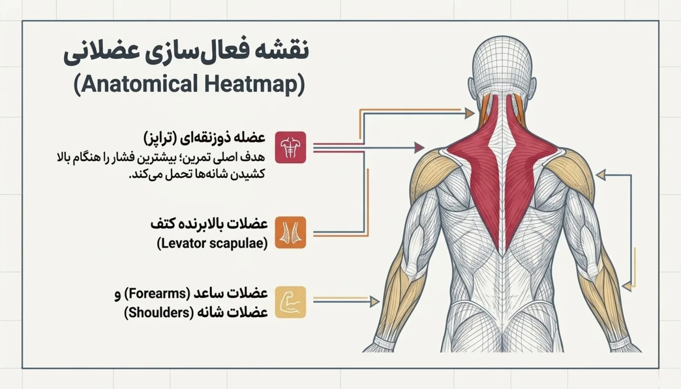 عضلات درگیر در شراگ دمبل-شراگ دمبل برای چی خوبه-پارسی پودر